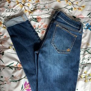 Indigo rein jeans (size 5) cuffed bottoms